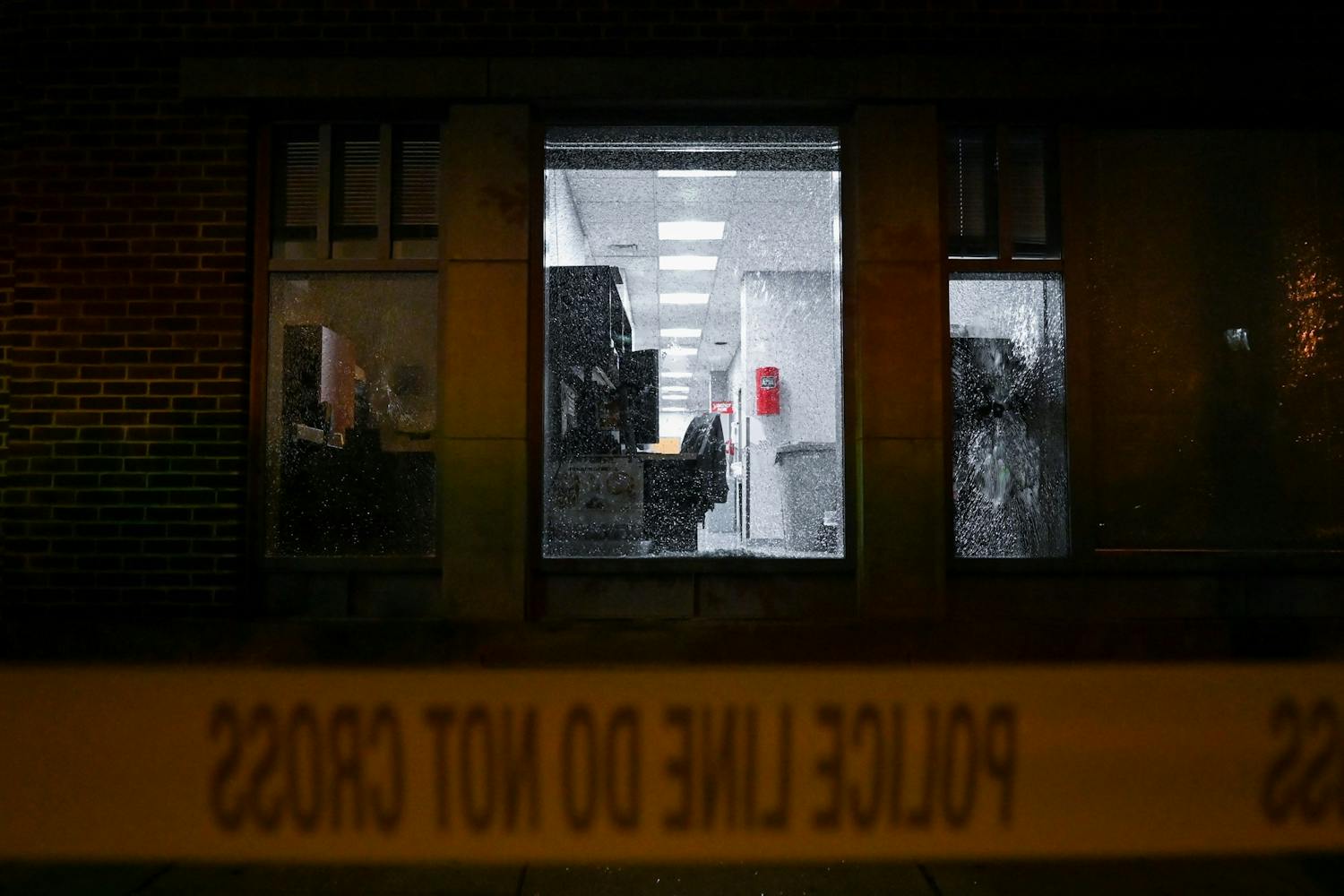 Penn Dental Medicine Broken Window Glass Police Line Do Not Cross Tape Vandalism.jpg