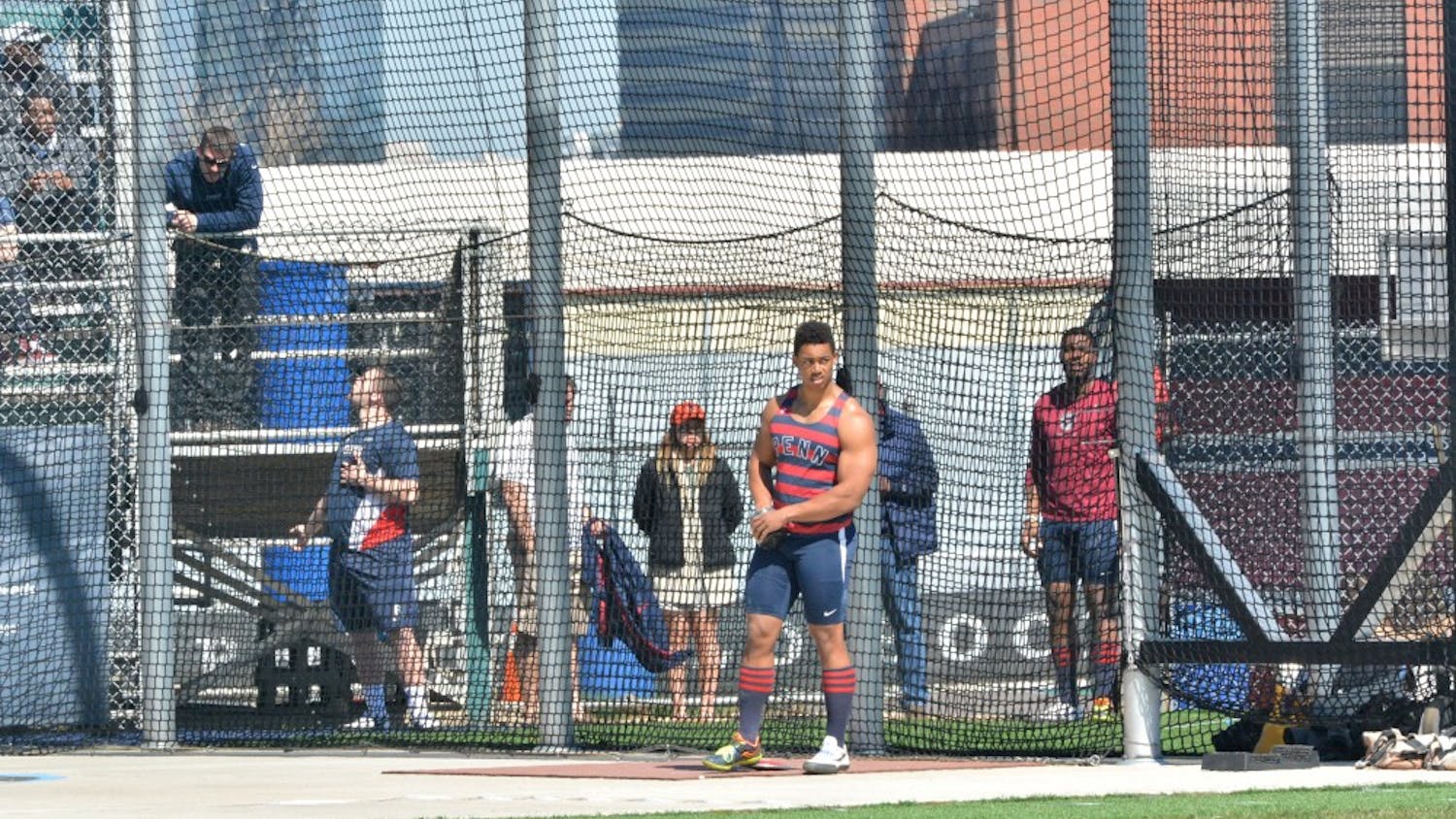 Men's discus thrower Sam Mattis is one of many athletes who had to compete for his team this summer after finals, and after his own graduation. 