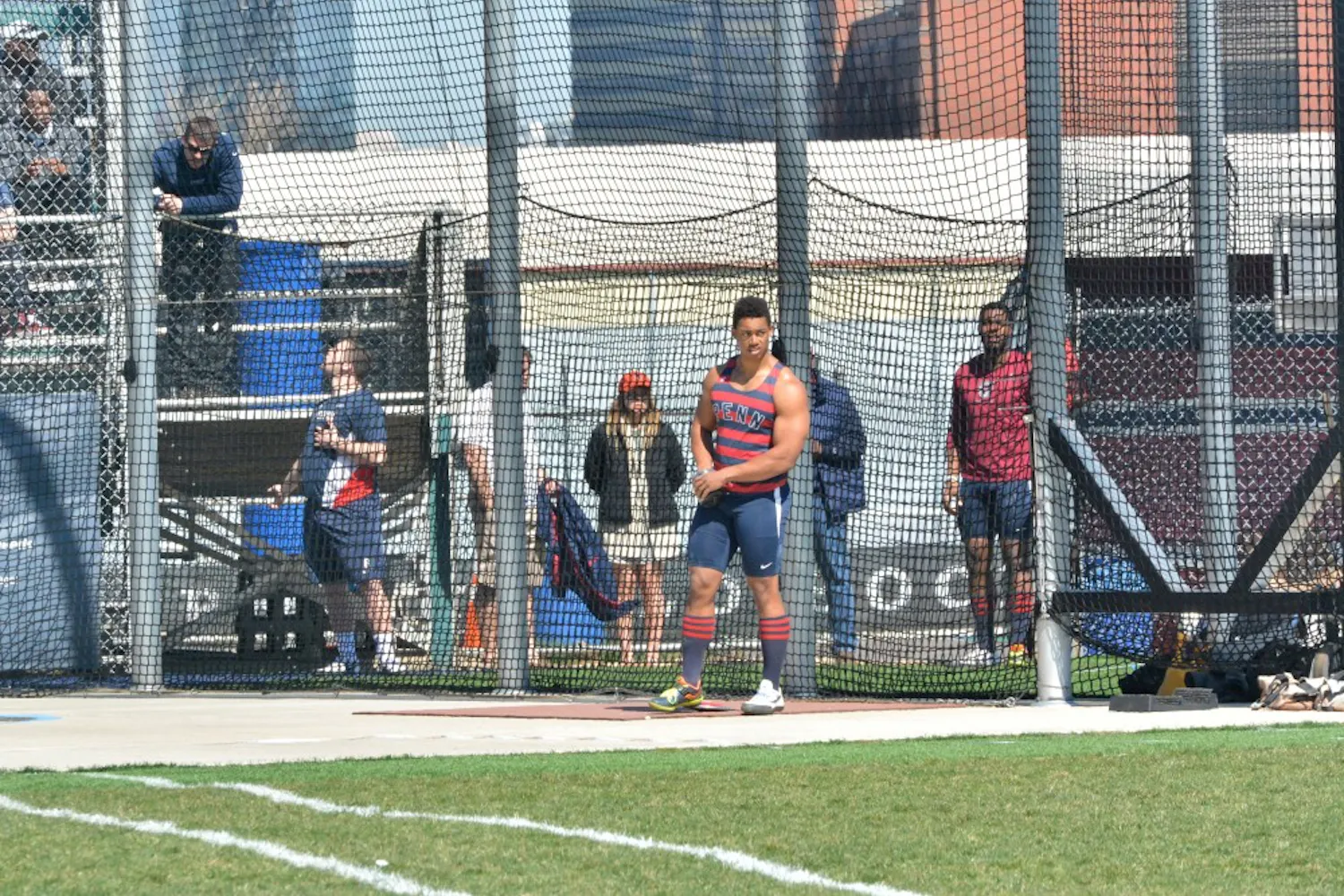 Men's discus thrower Sam Mattis is one of many athletes who had to compete for his team this summer after finals, and after his own graduation. 