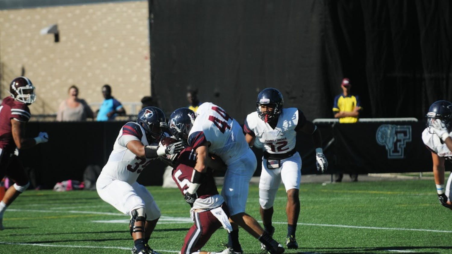 Junior linebacker Colton Moskal led Penn football in a goal line stand against Fordham, but it wasn't enough as the Quakers fells, 31-17.