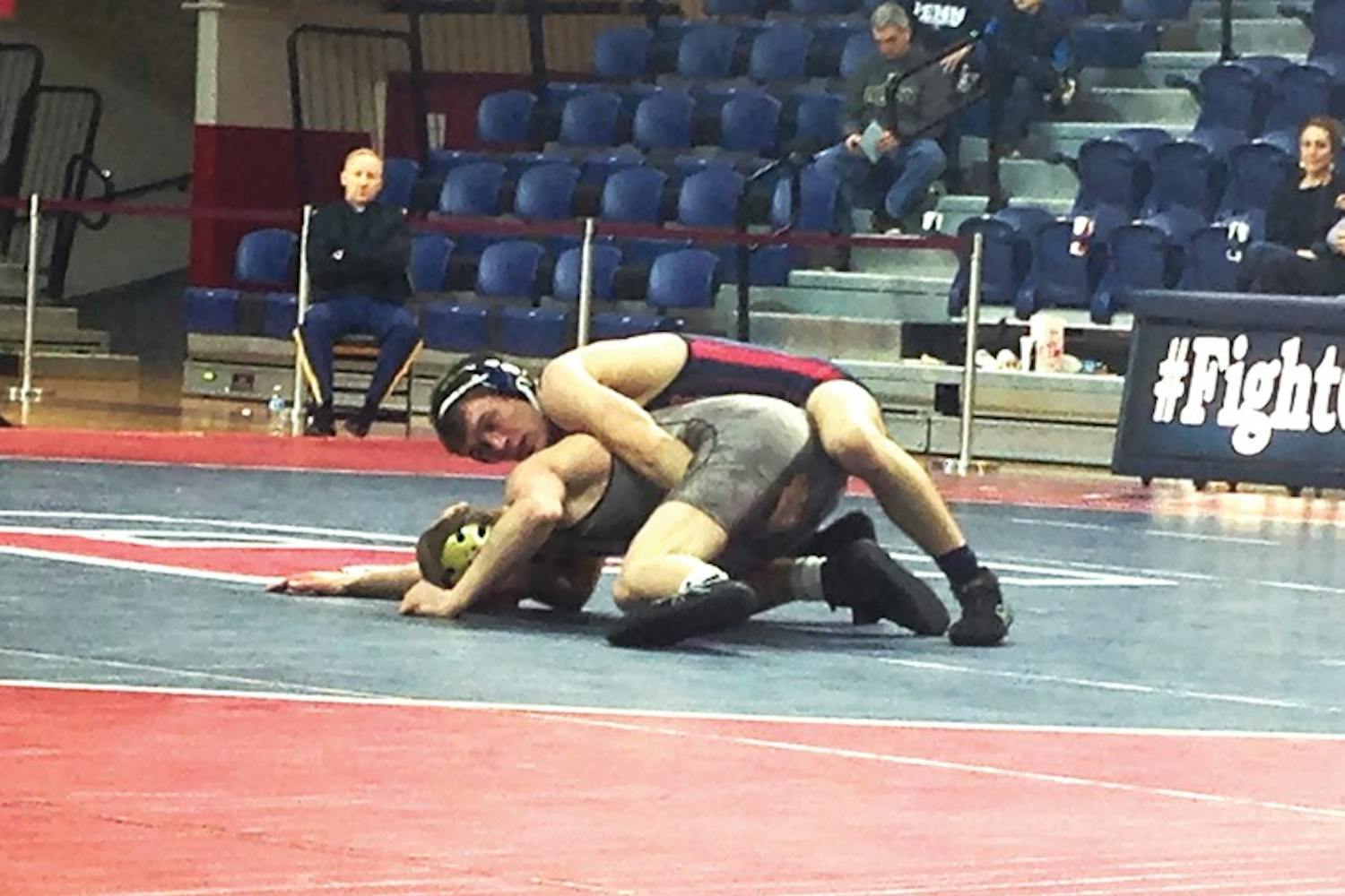Junior grappler C.J. Cobb helped the Red and Blue bounce back from a subpar winter break with a tournament victory at the Shorty Hitchcock Classic.