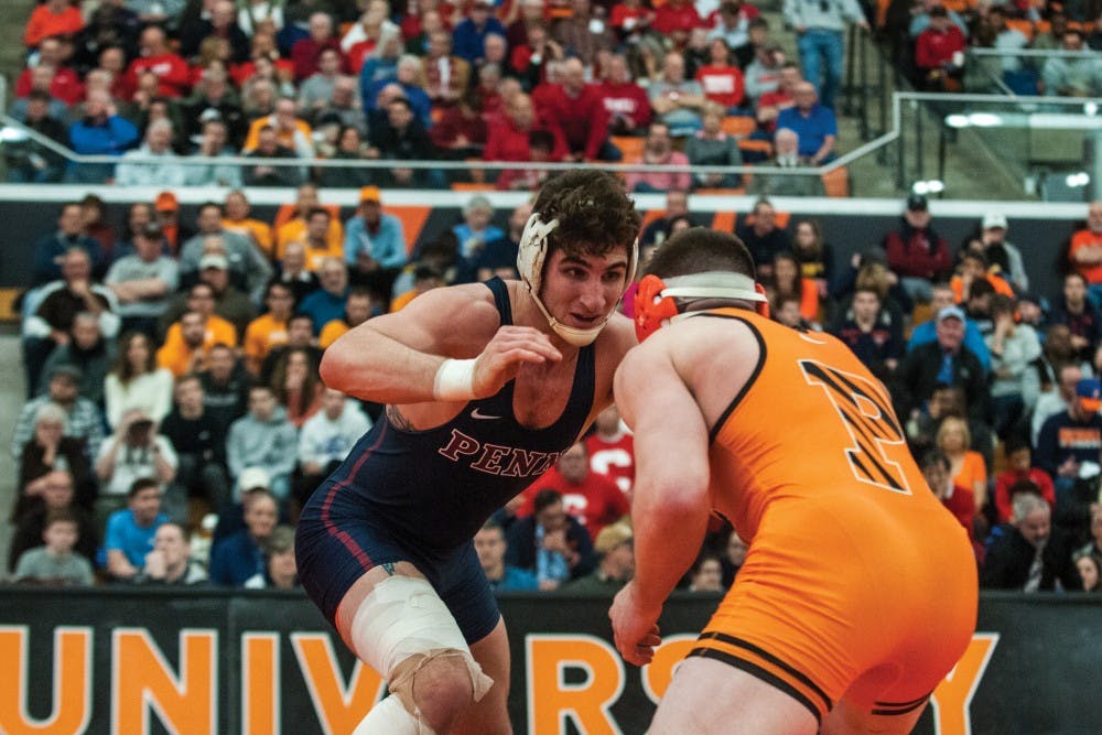 Senior Frank Mattiace was one of Penn wrestling's lone bright spots at the Southern Scuffle on New Year's Day, finishing fifth in his weight class.