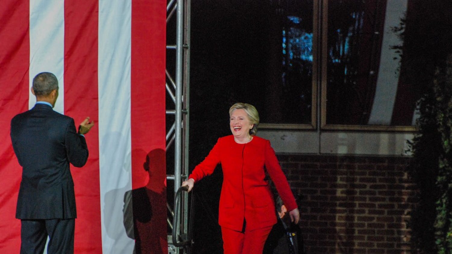 The Democratic Party brought out some all-stars in their final rally on Monday night, addressing some 30,000 people gathered in front of Independence Hall.