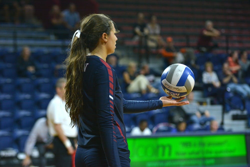 Sophomore outside hitter Courtney Quinn has been one of bright spots in a tough season for the Quakers, as she leads the team in kills and is second in digs.