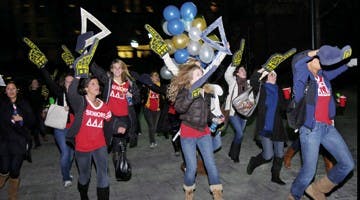 Balloons on bid night