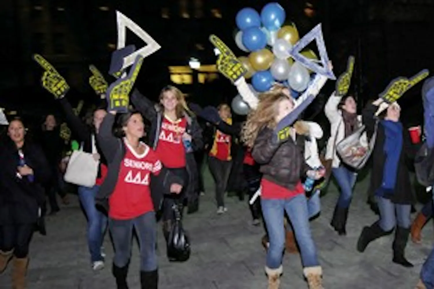 Balloons on bid night