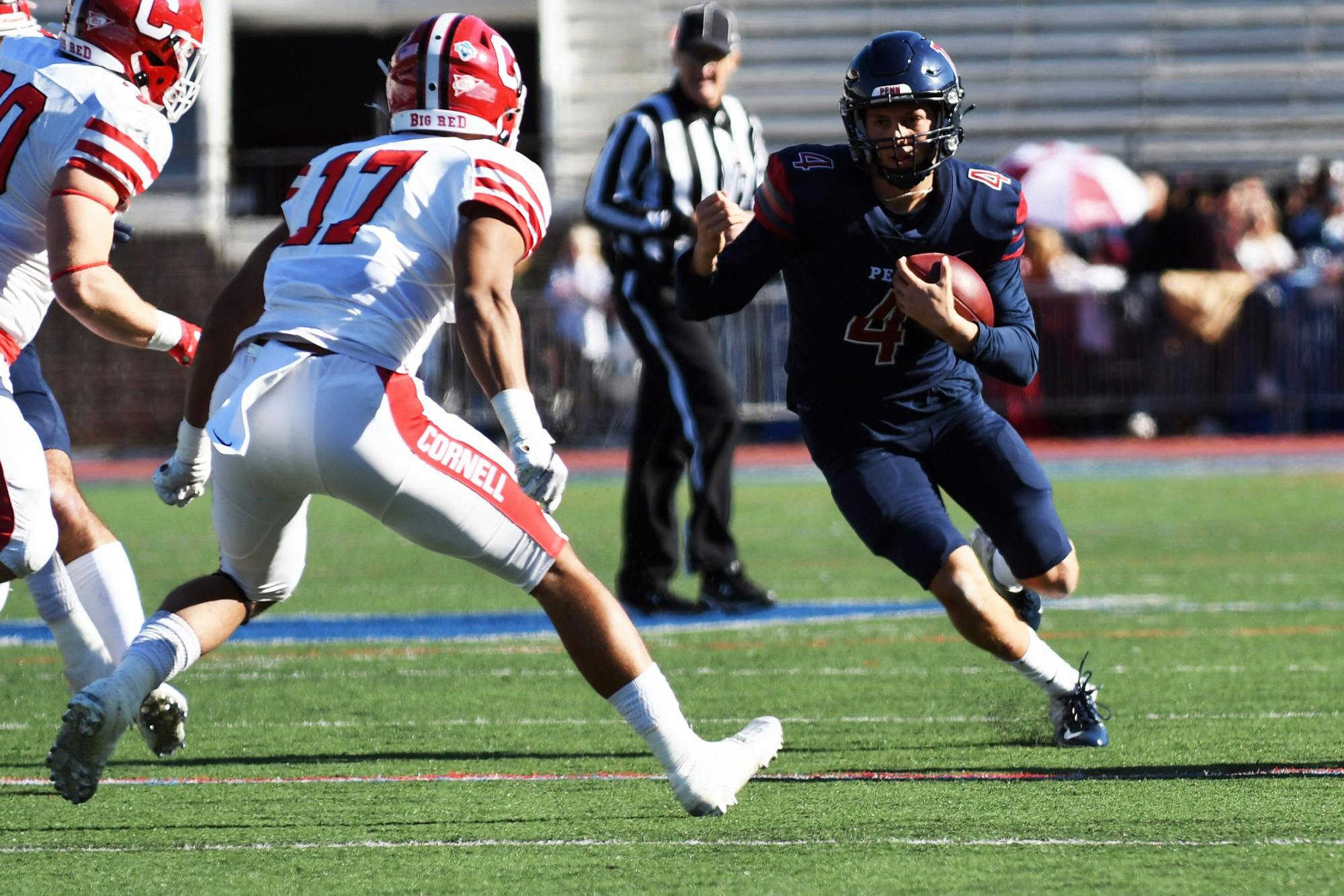 11-06-2021 Football versus Cornell Aidan Sayin (Anna Vazhaeparambil) .jpg