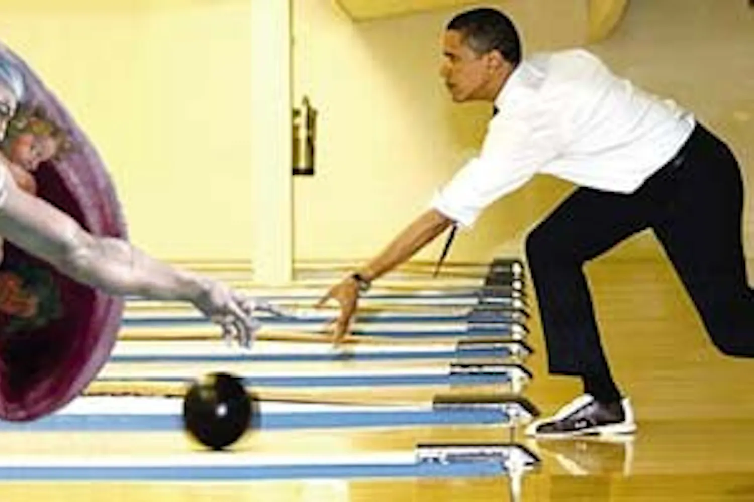 *Obama defeats Hillary in bowl-off at Strikes