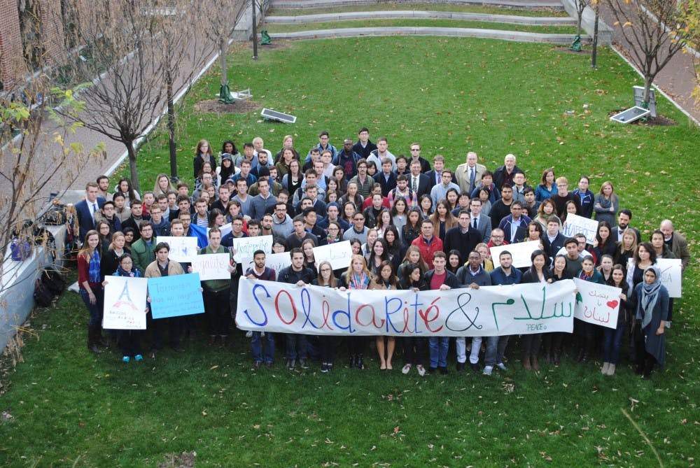 Law students at Penn came together in solidarity following the attacks abroad.