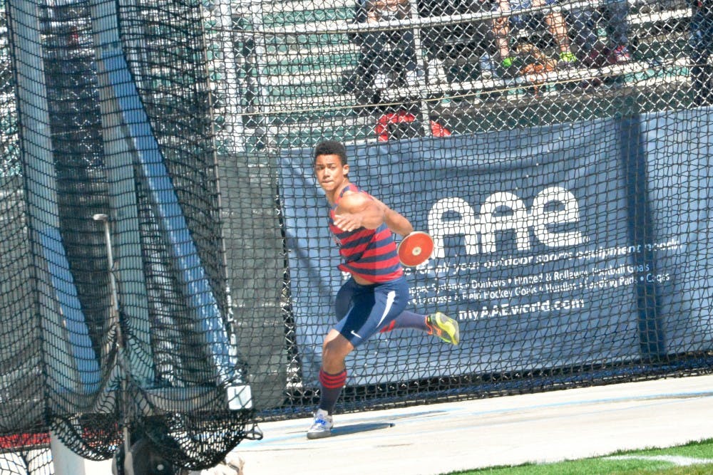 Senior captain Sam Mattis dominated the discus event with a throw of 61.69m. 