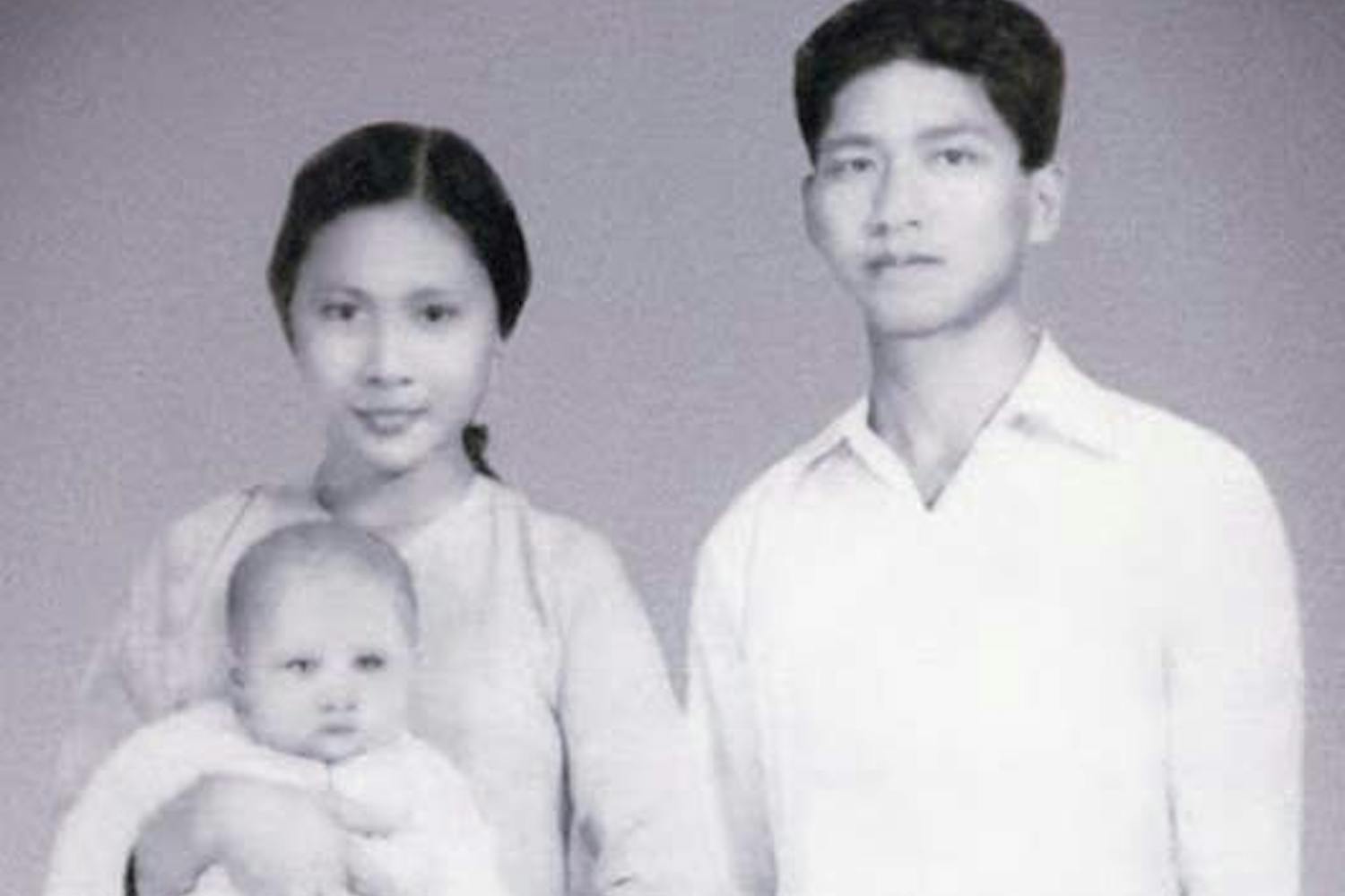 Don Ly poses with his wife, Saruong, in South Vietnam.