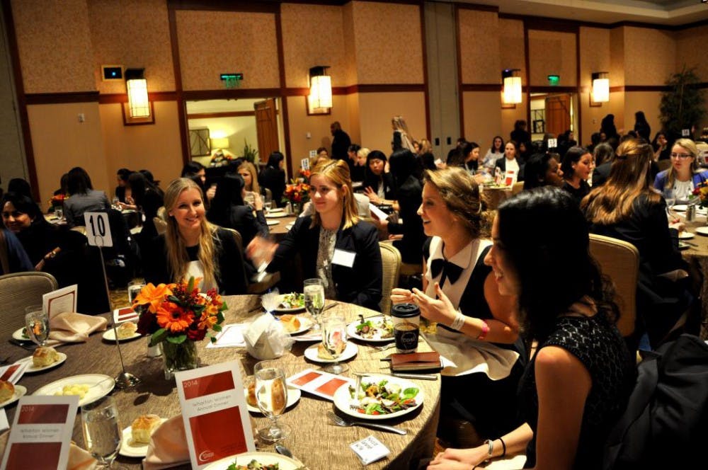 Wharton Women members at their annual end-of-the-year dinner.