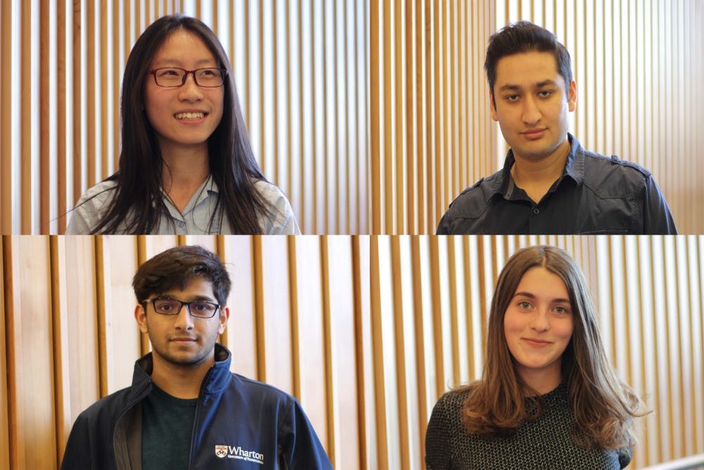Top Left: Jane Xu | Top Right: George Pandya | Bottom Left: Vinayak Kumar | Bottom Right: Hana PearlmanMost freshman TAs are found in departments in the School of Engineering and Applied Science, while not as many find TA positions in the College of Arts and Sciences and the Wharton School.