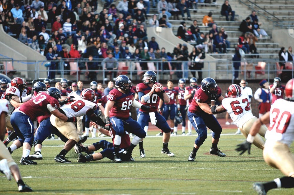 	Penn’s offensive line has been key to the team’s success this season, particularly in the Quakers’ title-clinching win over Harvard this past Saturday at Franklin Field. The Red and Blue gained 227 yards on the ground against a Crimson defense that entered the contest allowing just 43 yards per game.