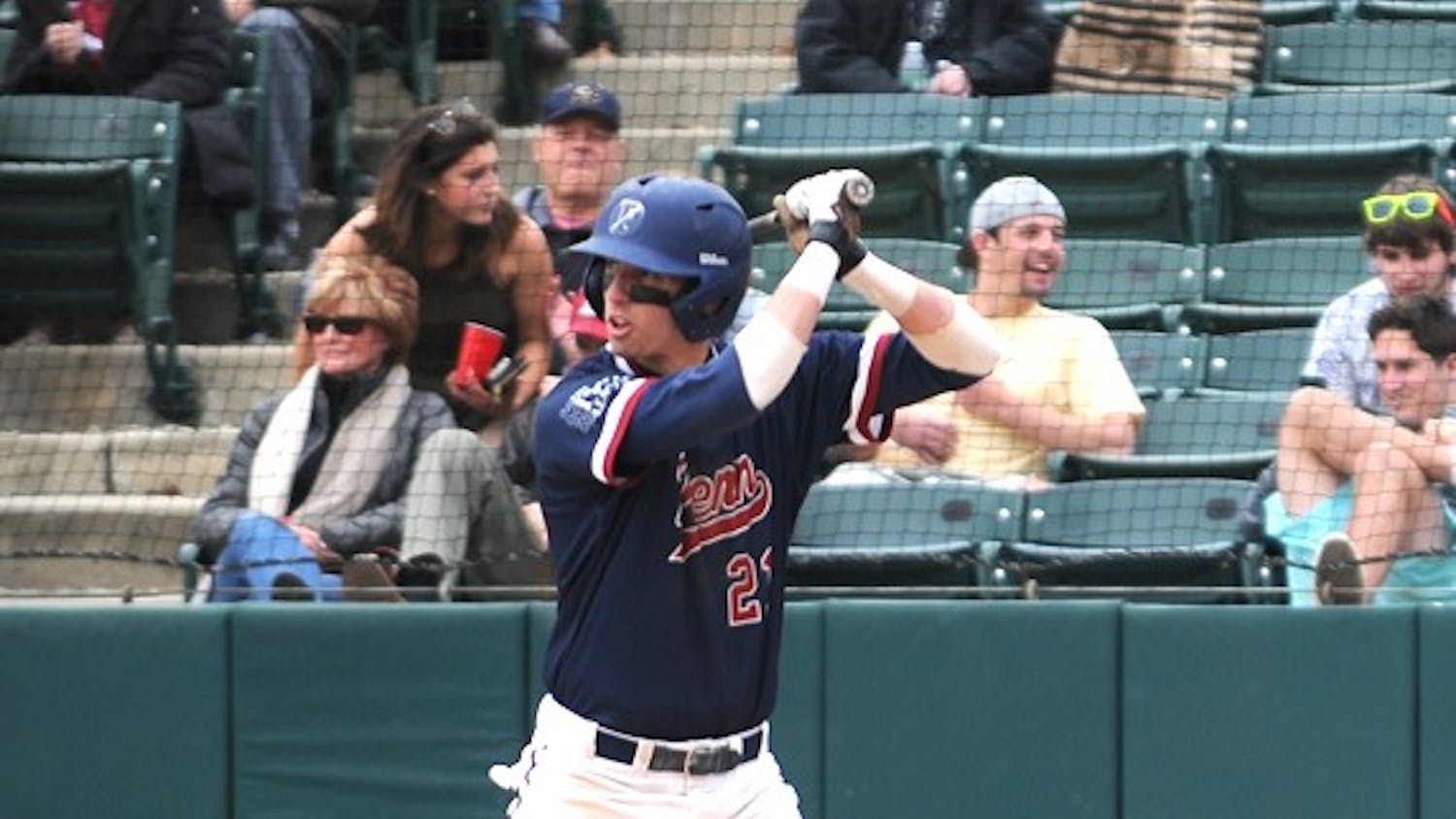 Baseball victory against Lafayette, final score 3-0. Connor Cuff pitching.