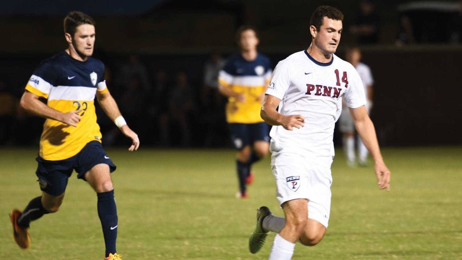 Sophomore Gideon Mitrikin logged his first career goal for Penn men's soccer on Saturday, putting the Quakers up 2-0 in what would end up a 3-0 shutout at Yale.