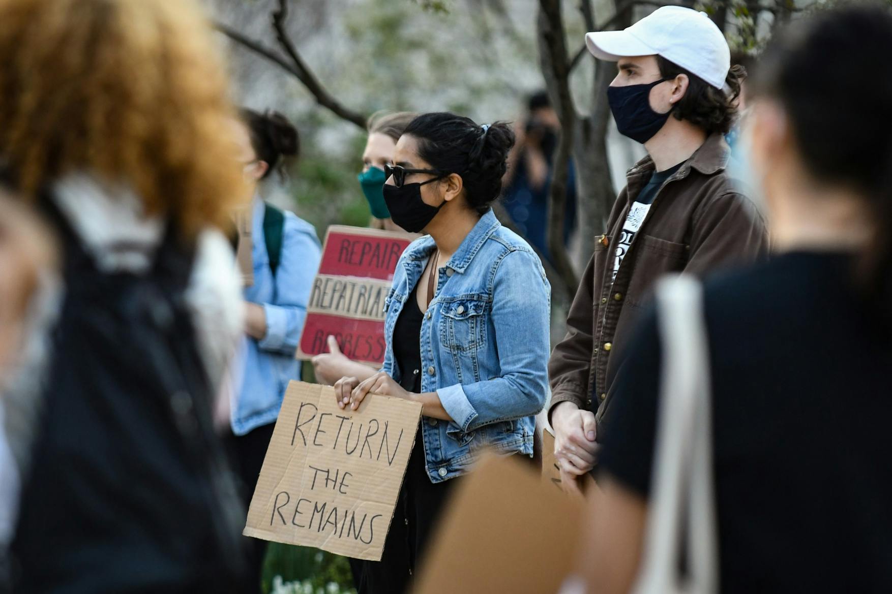 04-08-21 Police Free Penn Museum Penn Morton Skulls Collection Protest Return the Remains (Sukhmani Kaur).jpg