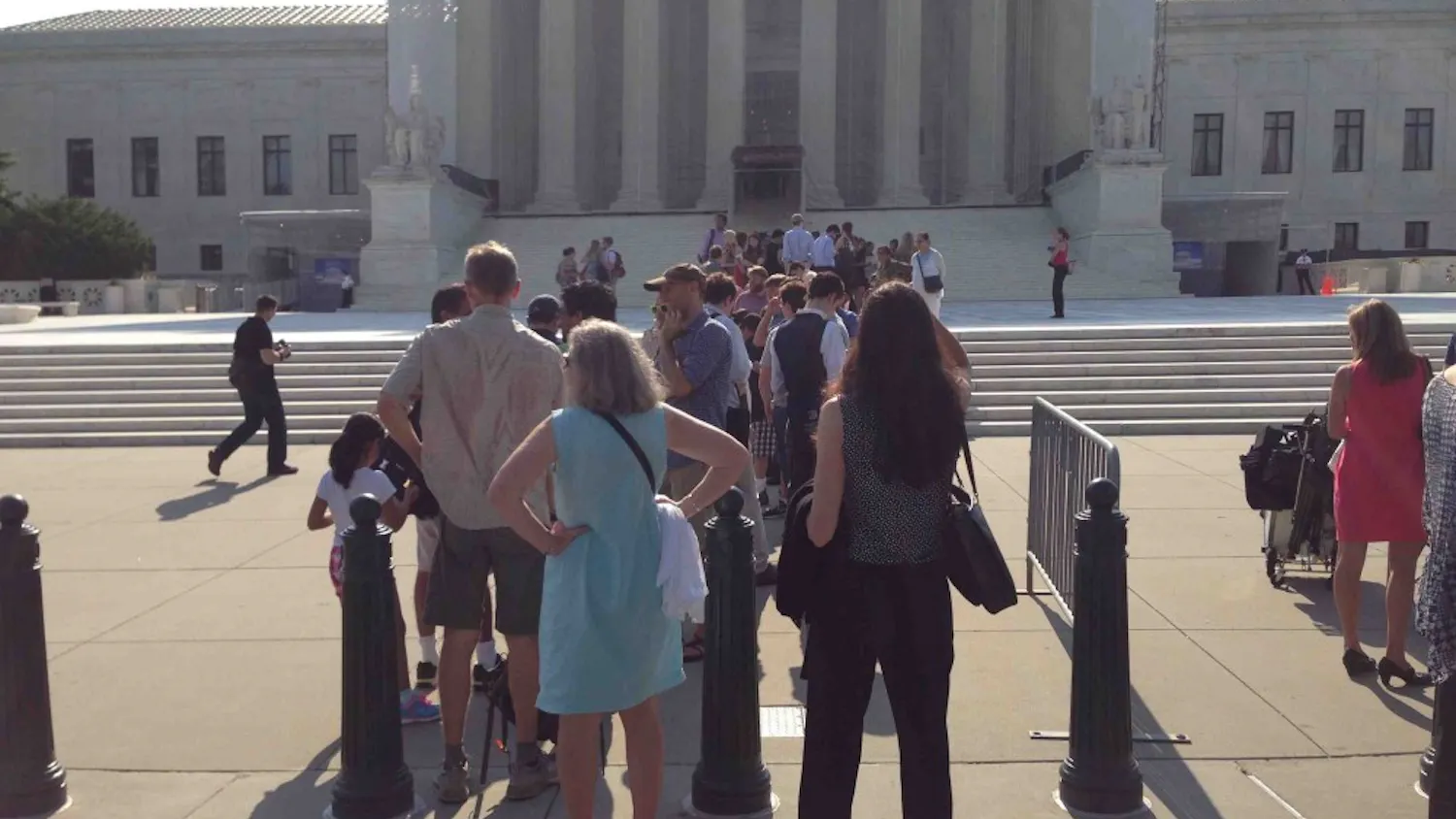 People gathered in front of the United States Supreme Court in anticipation of the decisions it would announce on Monday, one of which turned out to be Fisher v. University of Texas at Austin — a case dealing with the constitutionality of affirmative action.