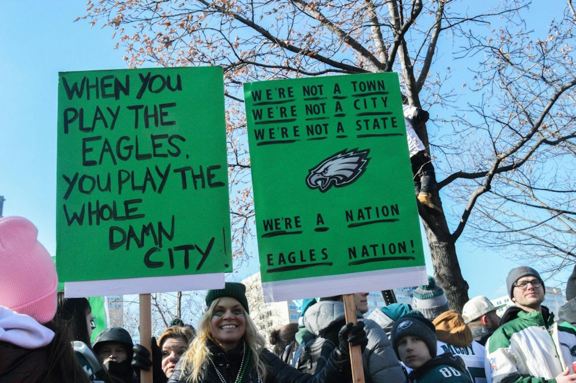 Eagles Parade Signs