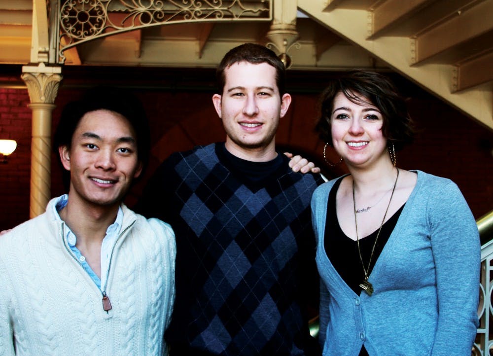 (From left to right) College junior Edward Wu, Engineering junior John Doyle and College junior Martina Merlo will intern at Audi AG’s headquarters in Germany.