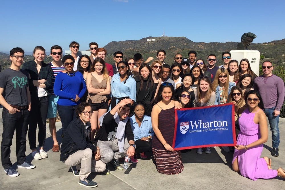 Over this past spring break, students from all schools at Penn attended a Wharton-organized trip to Hollywood, where they toured major production studios | Courtesy of Lee Kramer
