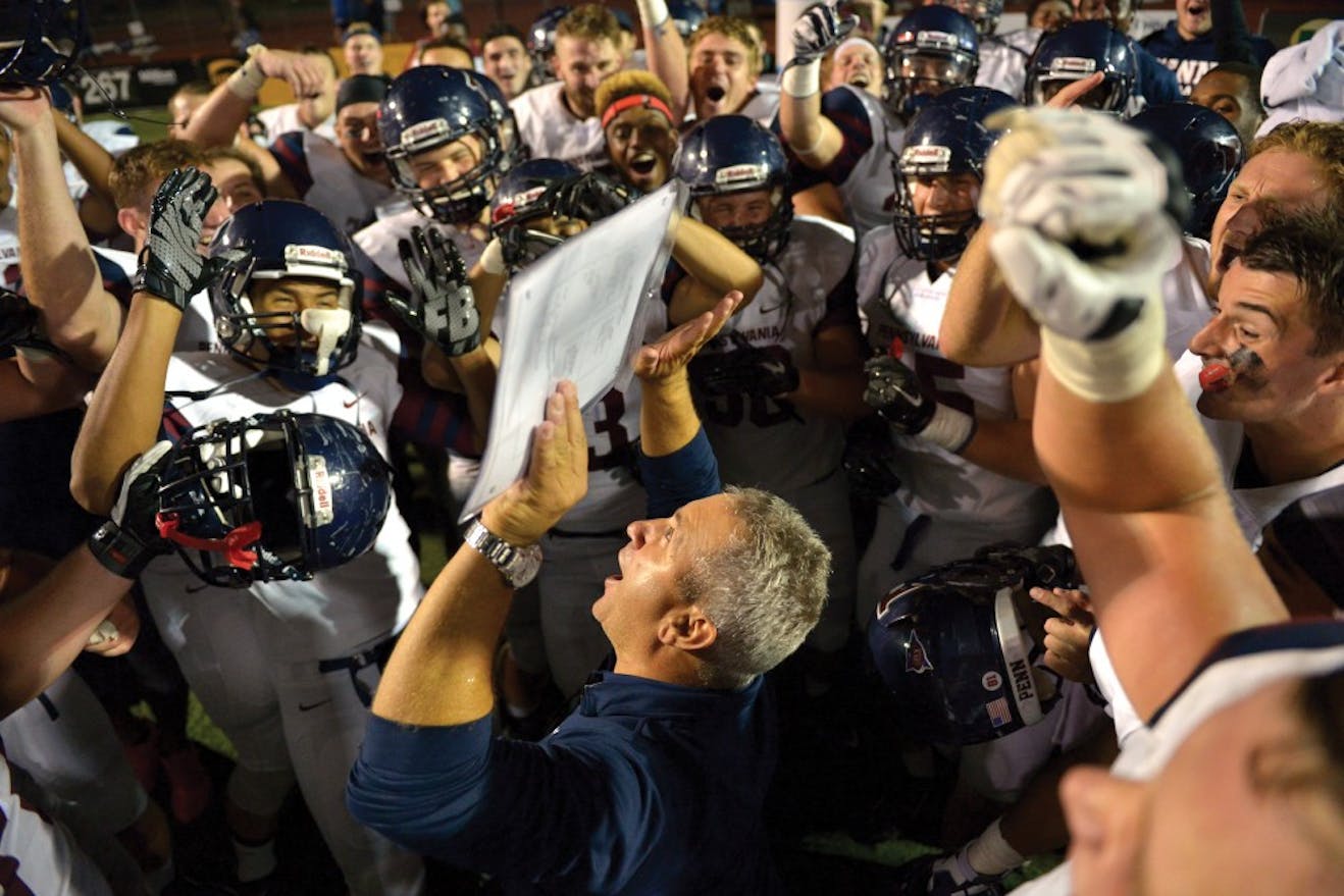 PHILADELPHIA, PA - JANUARY 18: Penn eat Villanova 24-13 at Villanova Stadium September 24, 2015 in Villanova, Pennsylvania. (Photo by Drew Hallowell)