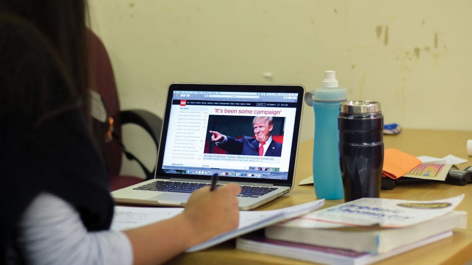 Penn professors and students diverge from regular classroom discussions to election reactions.