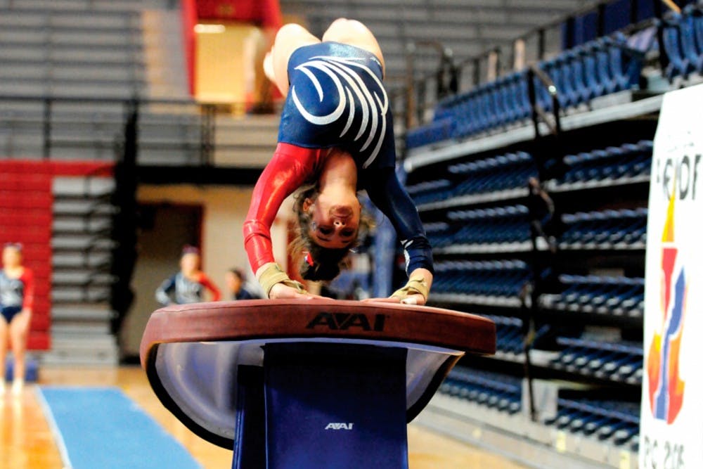 Senior Morgan Venuti is one of five seniors from Penn gymnastics who will compete in her final home meet over spring break.