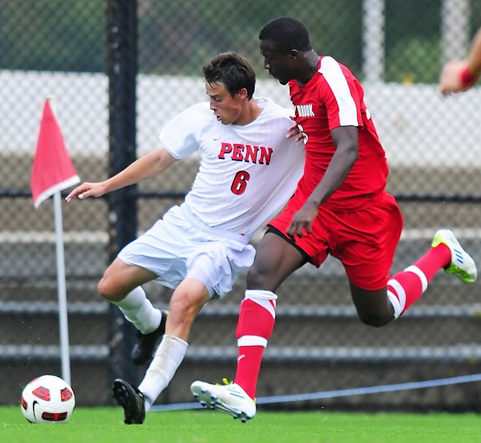 Penn football fell to the Villanova Wildcats at  Franklin Field  (Villanova home game).