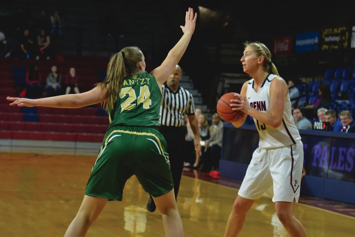 Junior center Sydney Stipanovich scored a game-high 21 points in yet another comfortable victory for the Quakers, who have won 13 of their last 14 games.