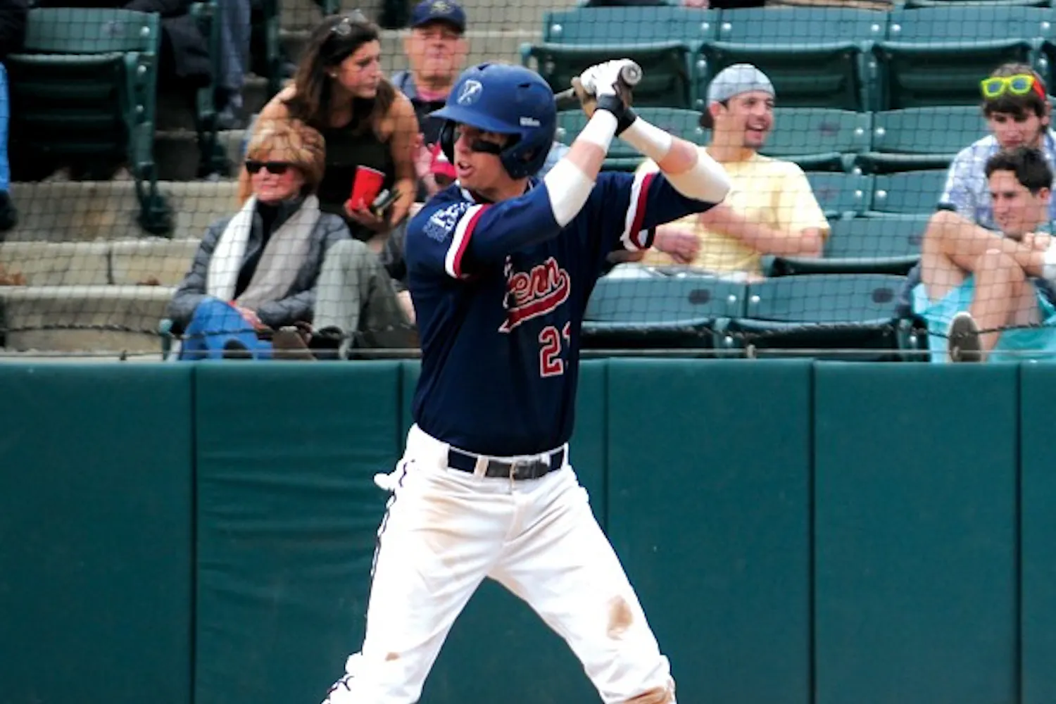 Baseball victory against Lafayette, final score 3-0. Connor Cuff pitching.