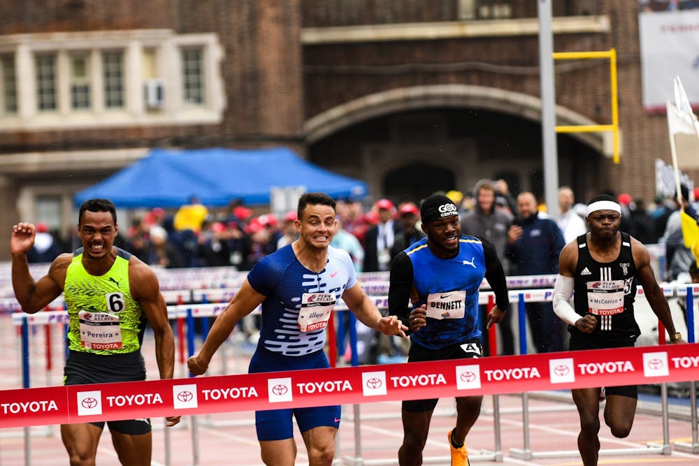 Olympic track star, Philadelphia Eagles' wide receiver Devon Allen sets  record in hurdles at Penn Relays