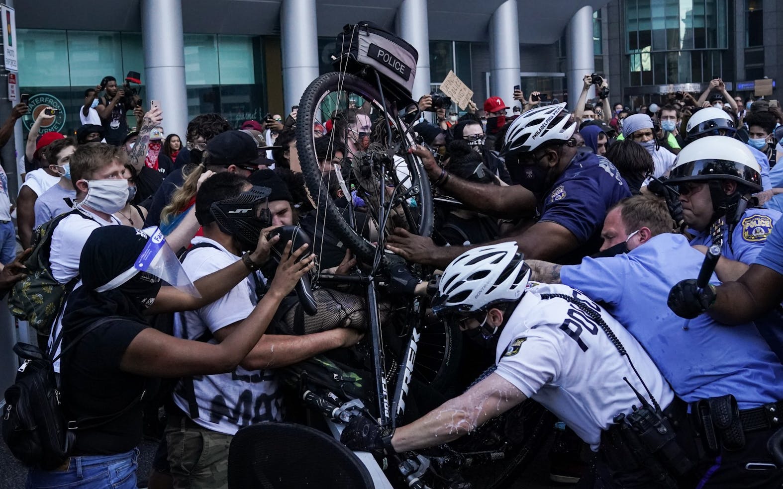 Philadelphia George Floyd Protests Police Protestors Bicycle 001.jpg