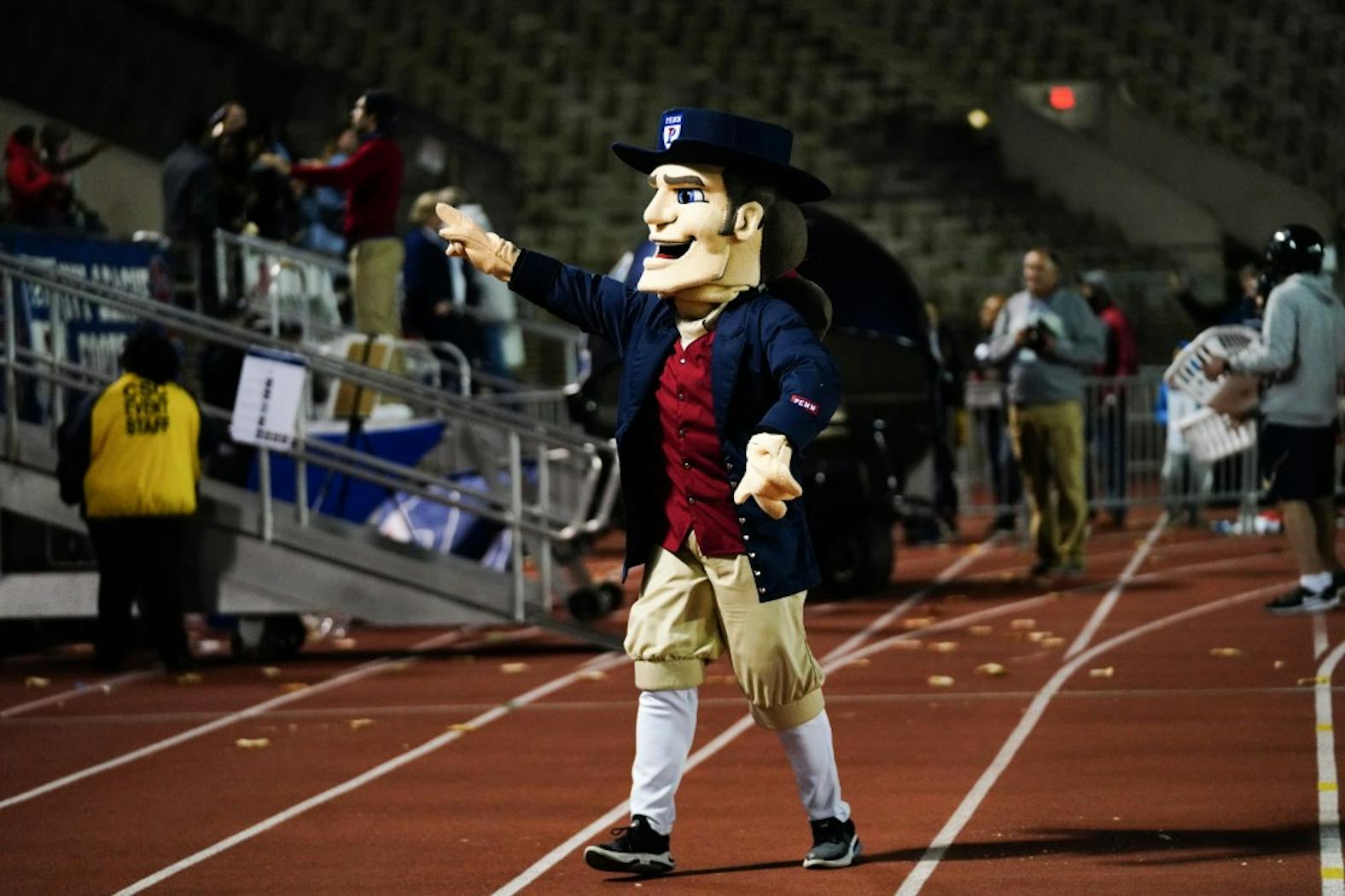 Football vs Dartmouth Special Throwback New Quaker Mascot.jpg