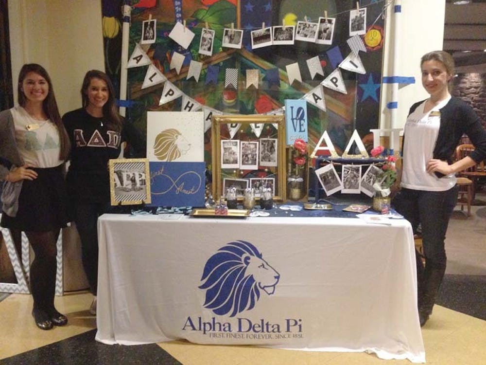 	Last week, an expansion team from the new sorority Alpha Delta Pi came to Penn to start advertising students. 