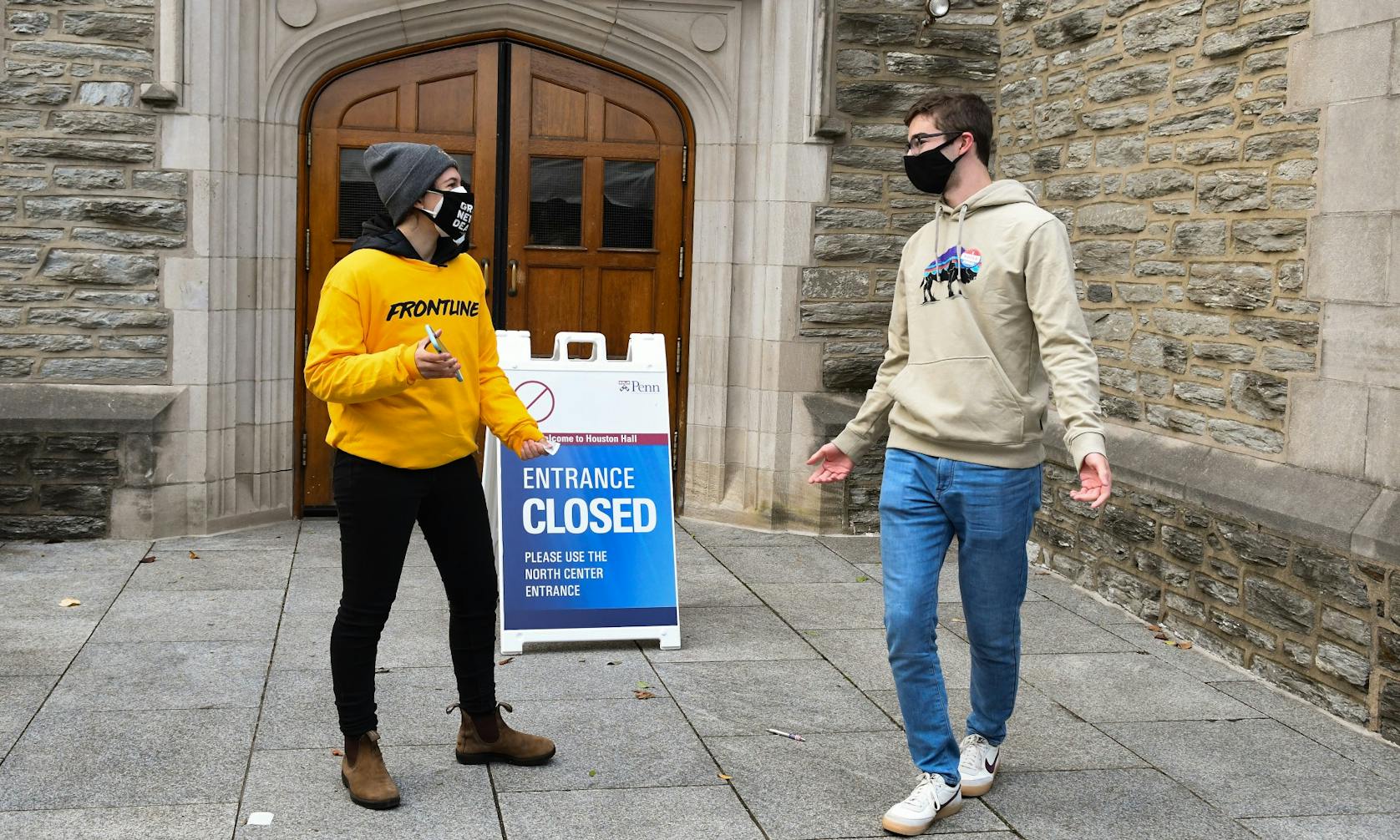 Election Day Voter and Election Defender Houston Hall 2020 COVID-19 Pandemic Voting.jpg