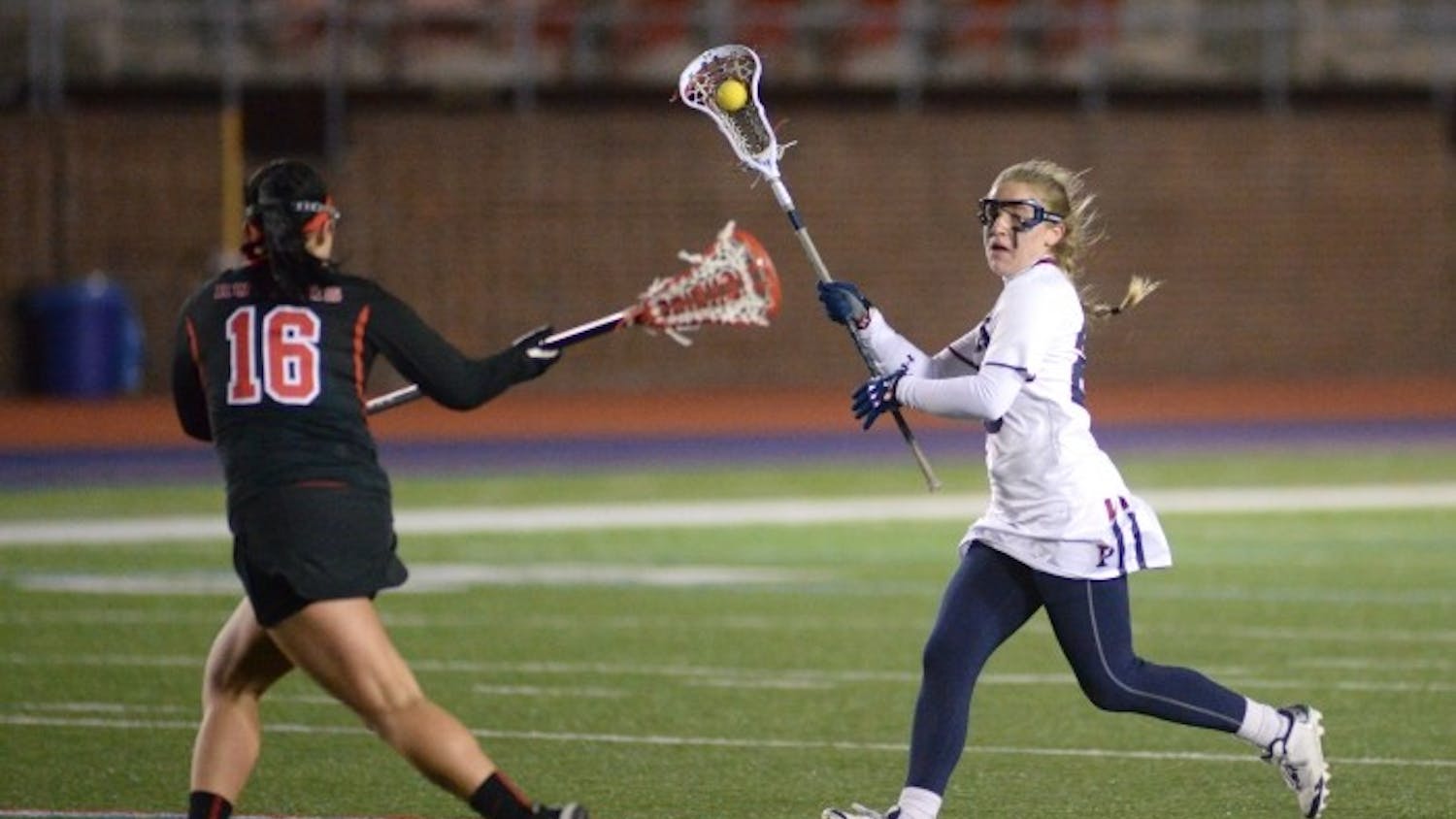 Senior attack Emily Rogers-Healion continued her scoring ways this past weekend, tallying two goals and four assists in Penn's 17-6 win over Dartmouth.