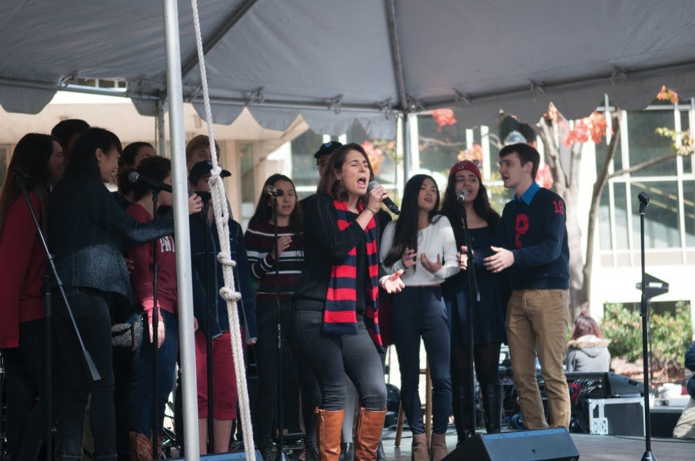 The Disney A Cappella group was one of several student groups to perform this weekend at Homecoming.