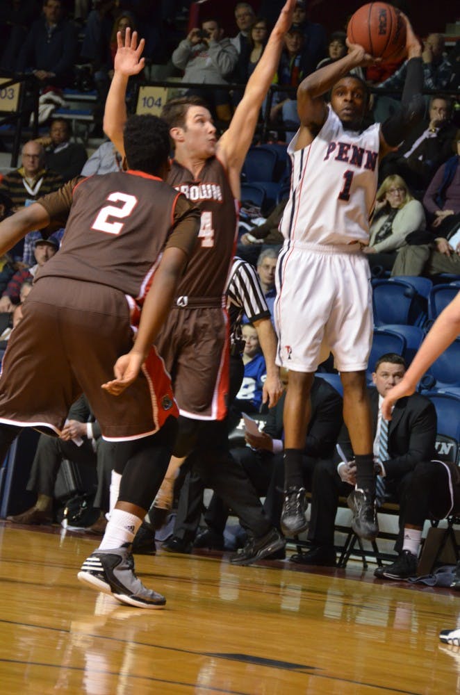 Men's Basketball plays Brown at the Palestra. 
