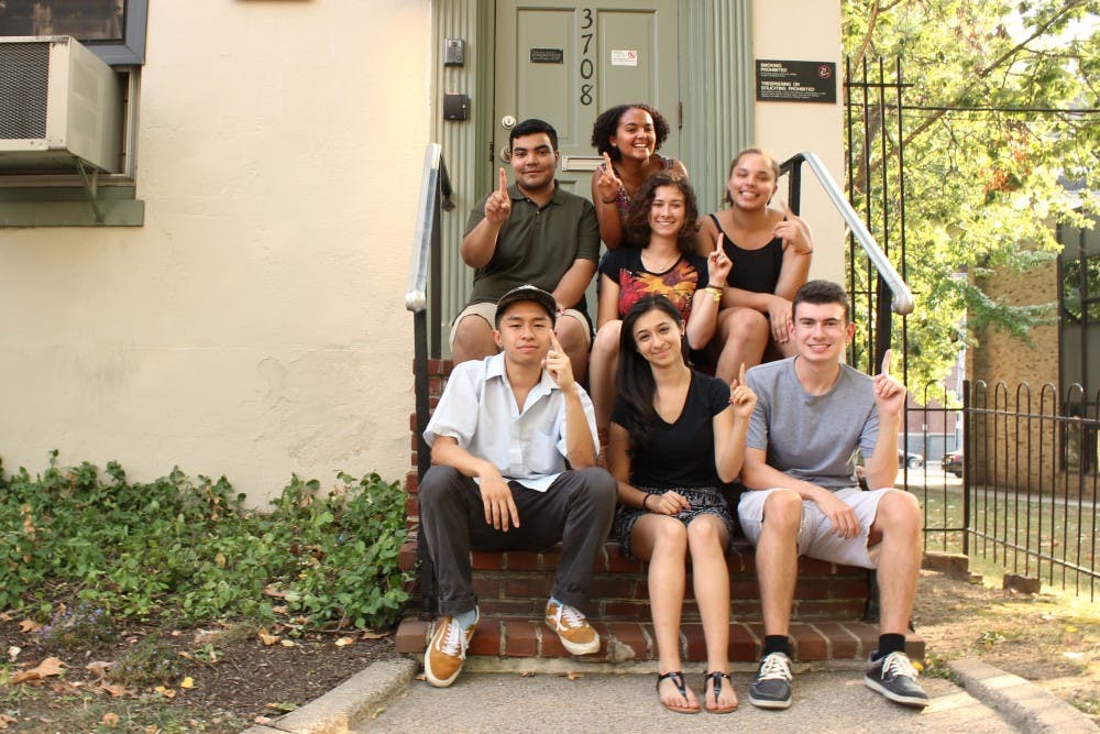 Penn First founders outside of Greenfield Intercultural Center