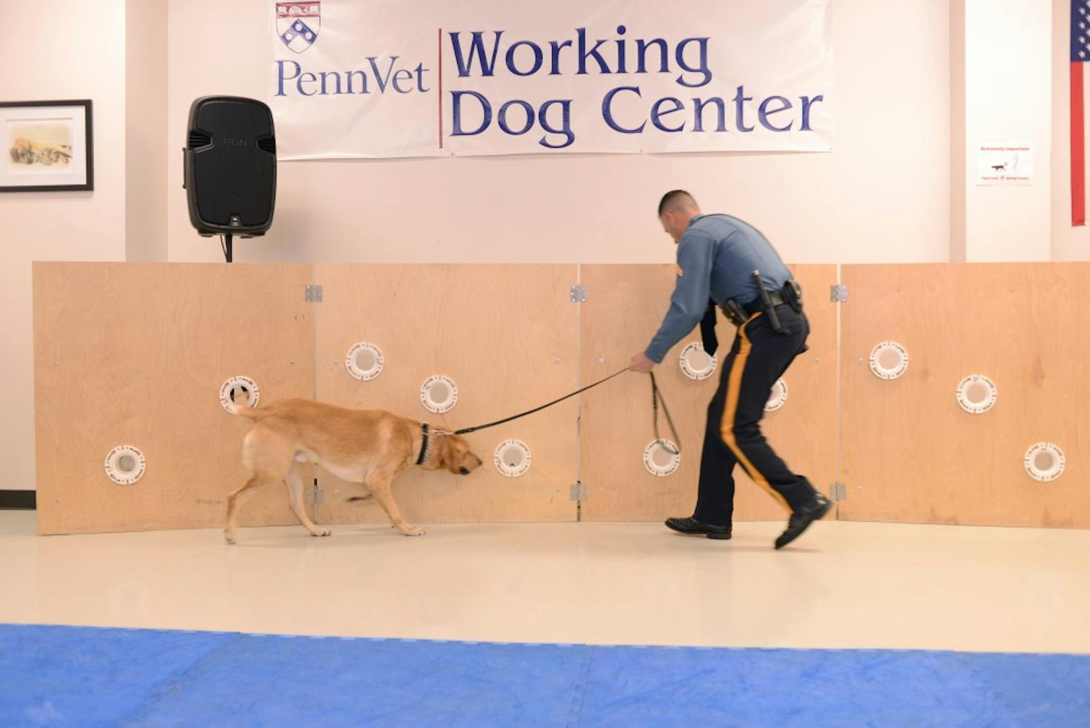 Morgan with Trooper Stanker, Penn Vet Working Dog Center