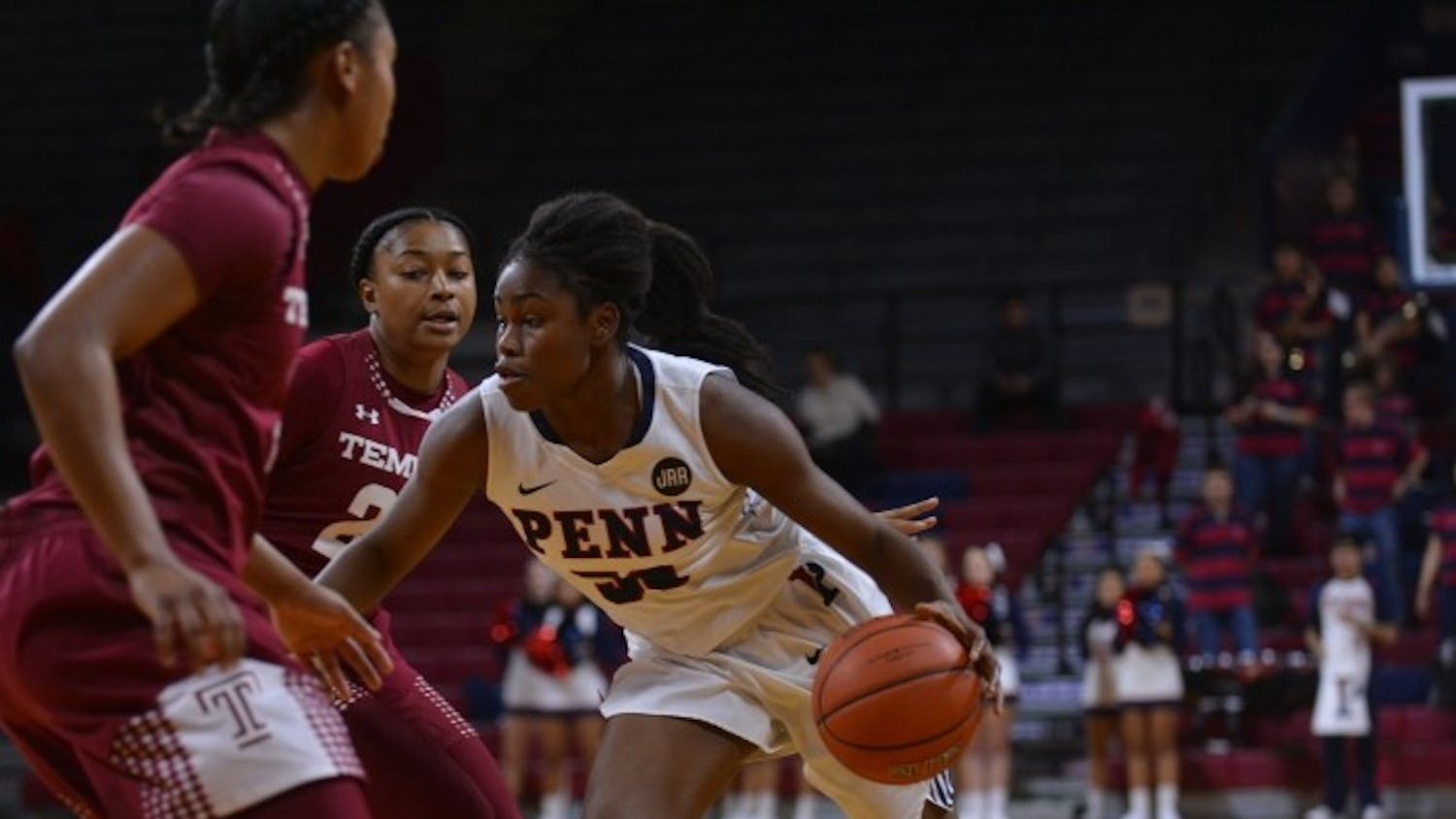 Sophomore Princess Aghayere had the game of her career, leading the Quakers with 21 points and adding 6 rebounds in Penn's 64-54 win over Columbia.