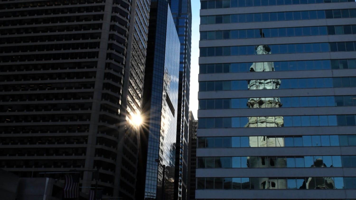 City Hall Sun Reflection Flags Vote Voting Election 2020.jpg