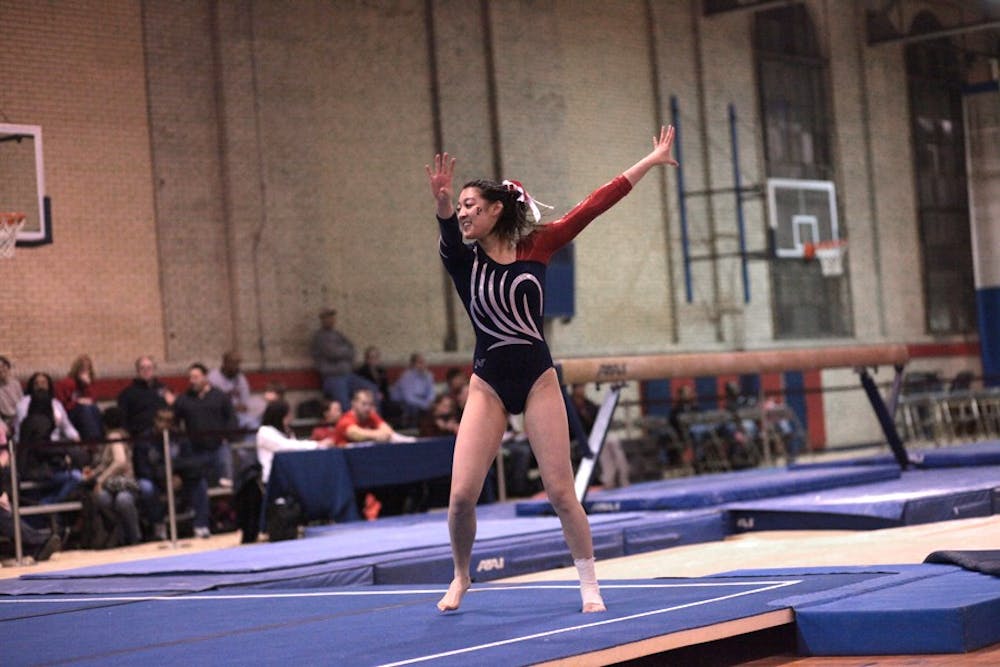 	Junior gymnast Amber Woo provided a bright spot in last week’s disappointing performance against Yale, posting a team score of 9.550 on the beam.