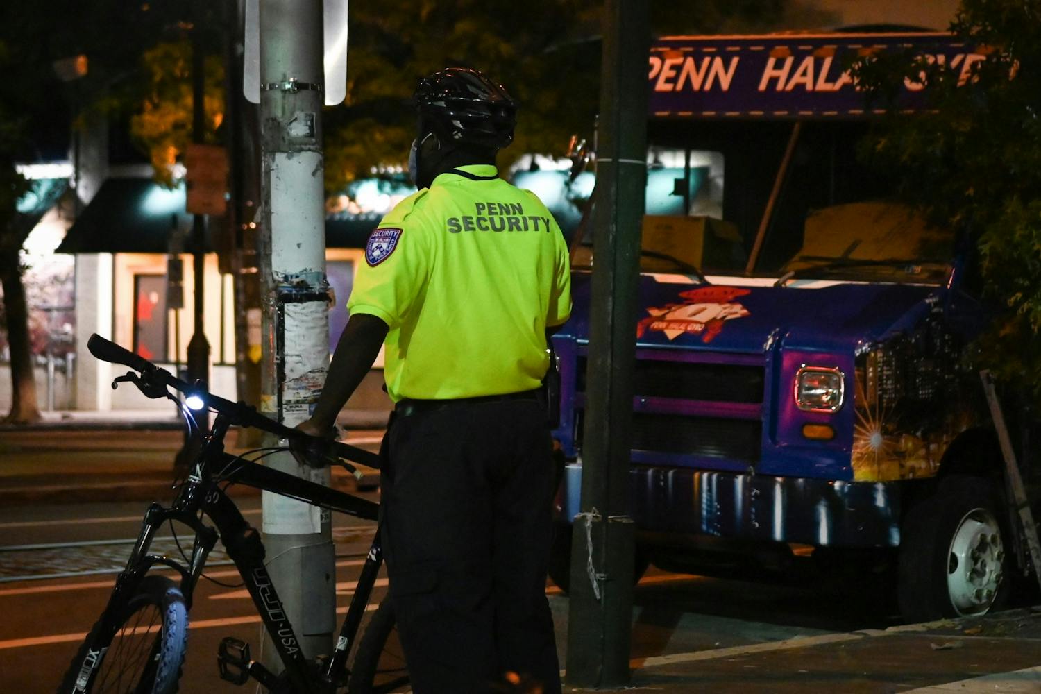 Penn Security Police Bike 40th and Locust Streets Qdoba Night.jpg