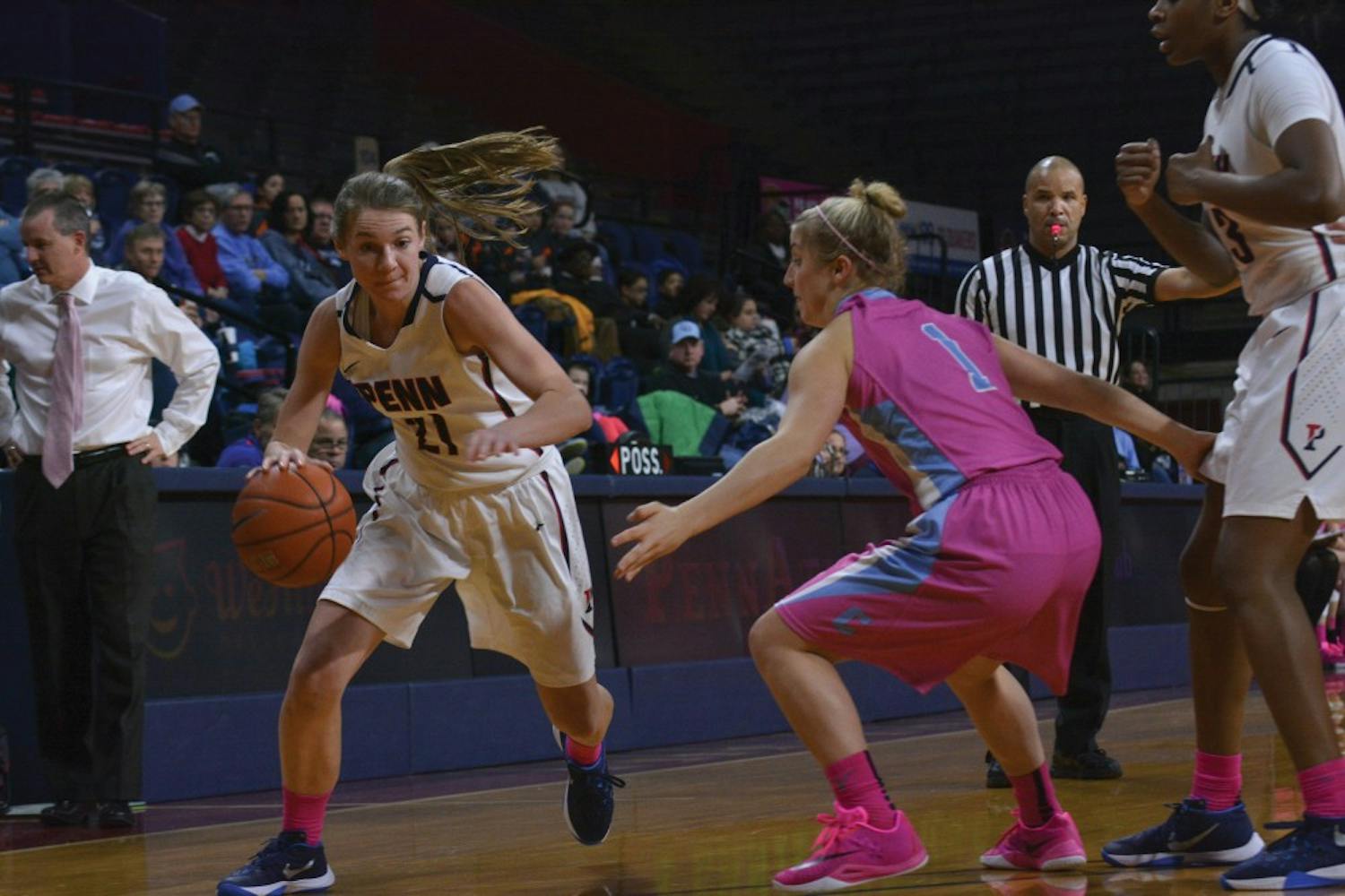 Sophomore guard Lauren Whitlatch continues to better herself as her team remains undefeated in Ivy play, setting her own career-best for most points in a game two weekends in a row. 