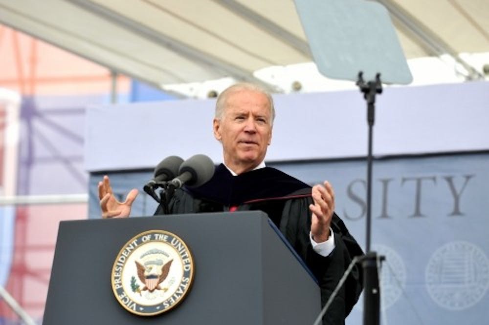 Vice President Joe Biden gave the address at Penn's 257th Commencement in 2013.