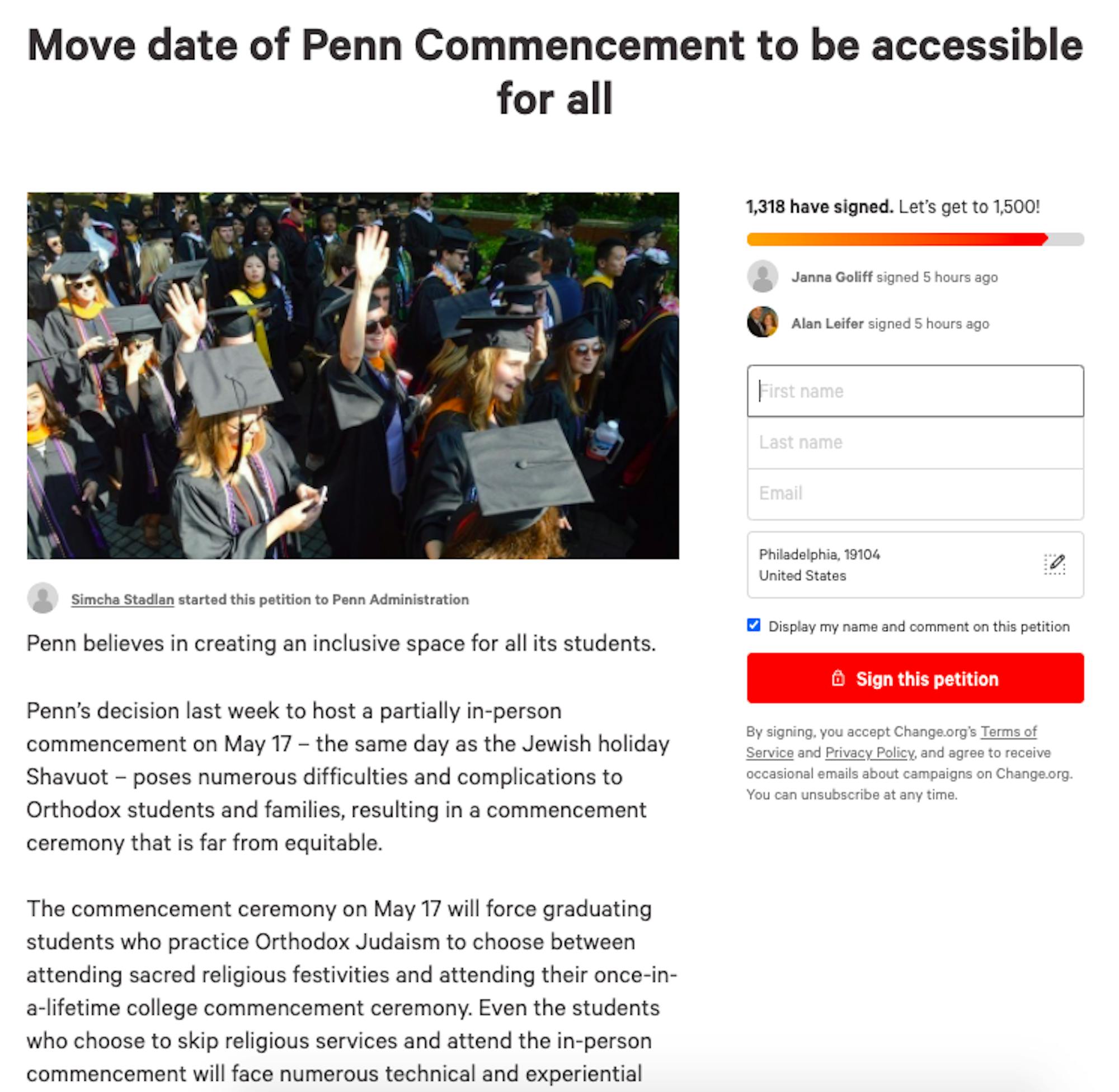 3-23-21 Jewish Holiday Commencement Petition Change.org.jpg