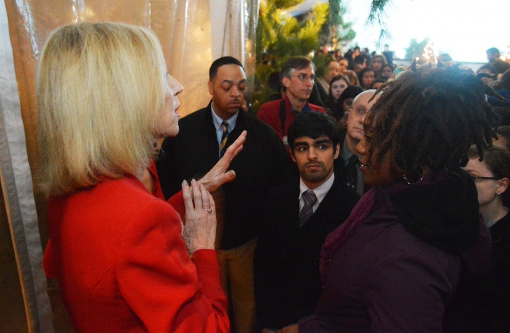 SOUL and SLAP protest at Amy Gutmann's Holiday Party