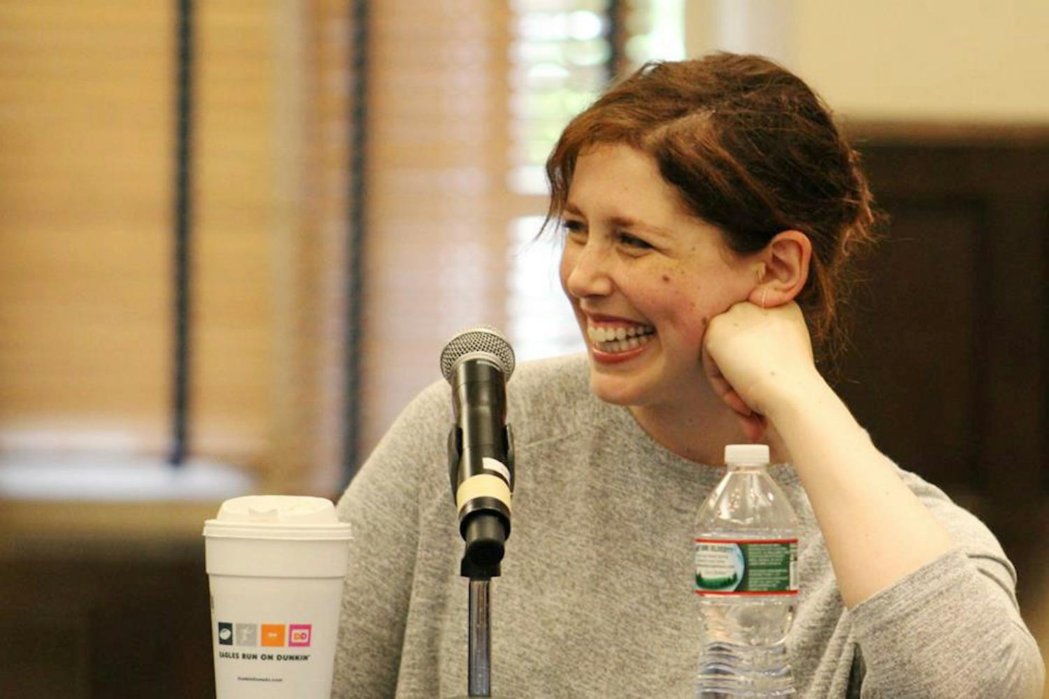 Penn alumnus and SNL cast member Vanessa Bayer spoke at a panel earlier on Saturday before her appearance at LaughtHERfest, Penn's first-ever women in comedy event. | Courtesy of Julia Pan